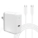 USB C Charger for 2018 iPad Pro 12.9, MacBook Pro, MacBook Air, MacBook 12 inch, Galaxy S10, S9, 45W Thunderbolt 3 Port USB C Power Adapter with 3.3ft USB C-C Cable