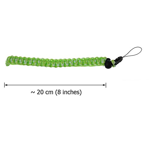 FoRapid Braided 550 Paracord Adjustable Camera Wrist Strap/Bracelet Quick Release Connector Fits All Camera Lugs for Mirrorless Compact System DSLR Cameras, Binoculars - Green/White