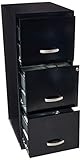Lorell 18573 File Organizer, 3-DR, 14-1/4x18-Inch x35-1/2-Inch, Black