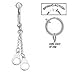 Fake Belly Navel Non Clip on Piercing Naughty Handcuffs Dangle Ring