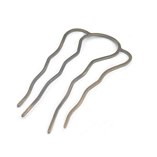 Fujiyuan 5 Pcs 87mm Hair Fork Clip Stick Hair Pin Hair Bun Plug Holder for Women Girl Accessories Bronze
