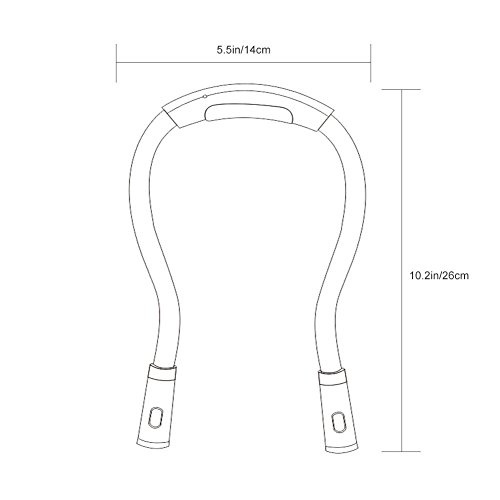 LEDGLE Hands Free Hug Light Neck Book Light Rechargeable LED Night Light Reading Lamp, 4 LED Beads, 3 Adjustable Brightness, USB Cable Included for Reading in Bed or Reading in CarBlack
