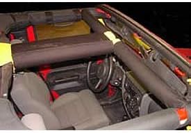 Rock Hard 4x4 Parts RH1030-TP Front T Bar Padding For 2007-11 Jeep Wrangler 4 Door With Ultimate Sports Cage