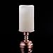 Flameless LED Battery operated Candles Ivory Color with Remote 24-hour Timer Function in Bronze Base - Set of 3