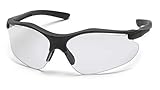 Pyramex Fortress Safety Eyewear, Clear Lens With Black Frame