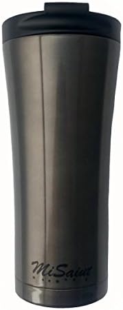 MiSaint Vacuum Insulated Stainless Steel Travel Office Mug Tumbler Cup,17oz,500ml,Black