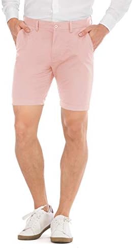 HONTOUTE Men's Stretch Chino Short 7 