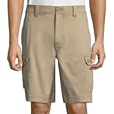 St. John's Bay Men's Power Stretch Cargo Shorts (High Rise Grey)
