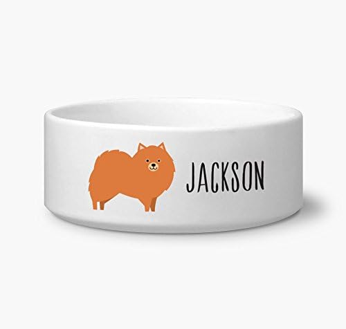 Pomeranian Personalize Custom Name Dog Bowl 6" Ceramic Dishwasher Microwave Safe