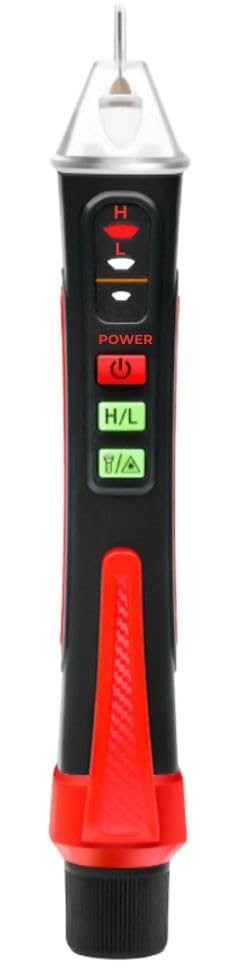 Jadeshay Voltage Tester,Non-Contact Voltage Pen Electric Tester AC Voltage Detector Pen Wire Breakpoint Finder Dual Range 12V-1000V and 48V-1000V with NCV Buzzer Alarm Flashlight