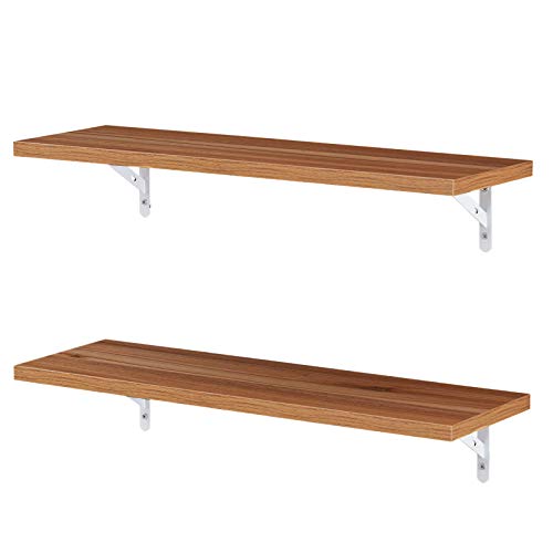 SUPERJARE Wall Mounted Floating Shelves, Set of 2, Display Ledge