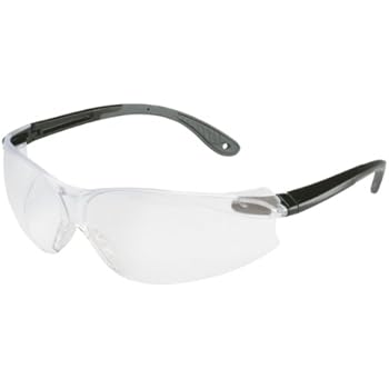 3M Virtua V4 Protective Eyewear 11672-00000-20 Clear Anti-Fog Lens, Black/Gray Temple