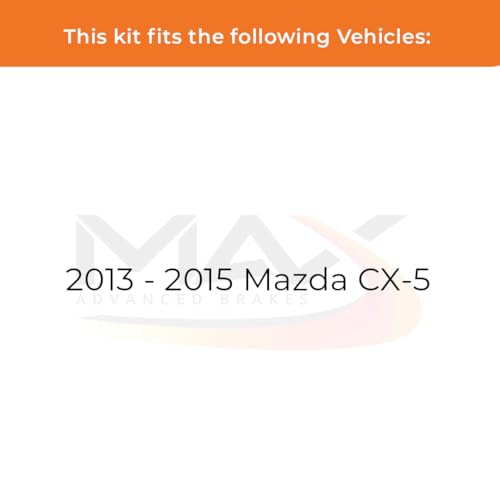 MAX Advanced Brakes - Brake Kit For 2013-2015 Mazda CX-5| Carbon Ceramic Brake and Rotor Kit Front and Rear| Daily Driving OE Replacement Brake Rotors