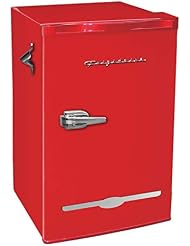 Frigidaire Retro Compact Fridge with Chiller, 3.2 cu ft Countertop Fridge with Built-In Bottle Opener, Compact Refrigerator for Office, Bedroom, Dorm Room or Cabin - 16.5