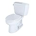 TOTO CST744EL#01 Eco Drake Two-Piece Elongated 1.28 GPF ADA Compliant Toilet, Cotton White