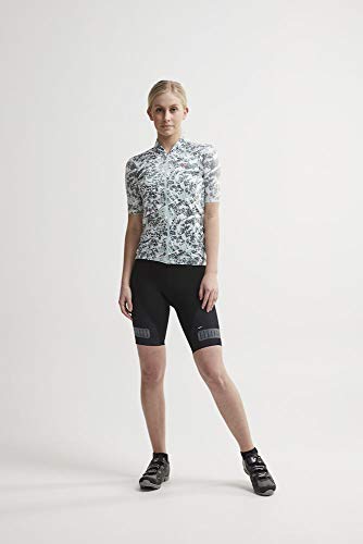 Craft Womens Hale Glow Biking and Cycling Reflective Bib Shorts with C1 Chamois Pad, Black, Medium - Thumbnail 4