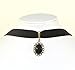 Black Elegant Retro Gothic Lolita Rhinestone Velvet Lace Pendant Necklace Choker