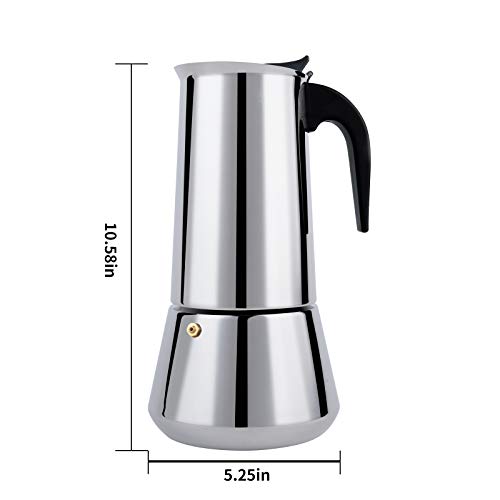 FCUS 12 CUP/600ML Stovetop Espresso Maker, Greca Coffee Maker Moka Pot