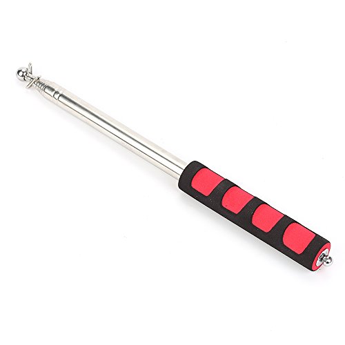 Highmoor 2M Portable Stainless Steel Telescopic Extendable Handheld Flag Poles Ferula Pointer Tool for Flags Windsock Outdoor Instruction Guide Flagpole (red)