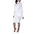 Momtuesdays2Women's Sexy Mesh See Through Bodycon Clubwear Dress (S, White)