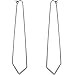 Humble Chic Geometric Chevron Threader Hoop Earrings - Hypoallergenic Lightweight Cutout Thin Wire Drop Dangles, 925 White - 3 inch