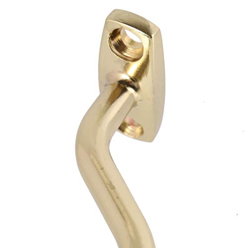 QYM Face Mount Hook Snooker Billiard Table Board Cue Hook to Hold Bridge Stick Pool Rack with 2 Mounting Screws fit for Pool Table (Gold) - Thumbnail 4