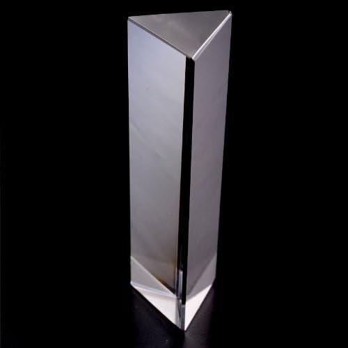 amiciKart Physics Education Prism Precision Optical Glass (White, 6 Inches, 15x3 Cm)