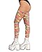 iHeartRaves Pair of Non-Slip Rave Leg Wraps (Rainbow)