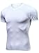 Lavento Men's Cool Dry Compression Shirts V-neck Short-sleeve Workout T-Shirts (1 Pack-V neck White,X-Large)