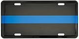 Police Thin Blue Line Metal Tag Reflective