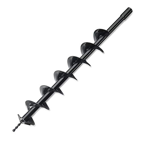 Hiltex 10246 6"x30" Steel Gardening Auger Bit | For Planting Bedding, Bulbs, Seedlings | 3/4" Shaft (Renewed) - Thumbnail 5