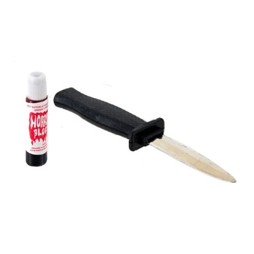 BestOfferBuy Fake Knife Artificial Blood Cut Wound Practical Joke