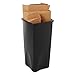 Rubbermaid Commercial Products Untouchable Square Trash/Garbage Can, 23-Gallon, Black, Wastebasket for Outdoor/Restaurant/Office/School/Kitchen