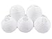 KI Store Lantern String Lights Set of 10 Extendable Plug-in Oriental Style Lanterns with Lights for Weddings Parties Bedroom Decoration (Plain White)