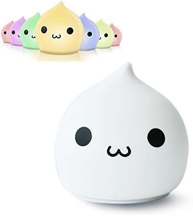 TACY Mini Bedroom Light LED Night Light Baterry Lamps Portable Warm White & 7-Color Beside LED Table Lamp for Children Bedroom Decor Lamp (A)