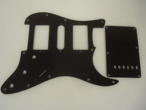 HSH Black Acrylic Pickguard Set fits Fender Strat Stratocaster