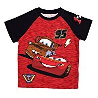 Disney Cars Little Boys Toddler Tow Mater & McQueen T Shirt (2T)