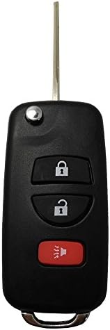 Car Modified Folding Flip Remote Control Key Shell Cover For Nissan Replacement Key Case Fob (3 Button Key Shell)