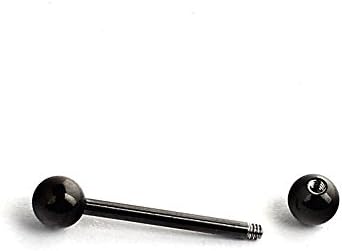 Stainless Steel Body Jewelry Piercing Nose Ring Hoop Nose Stud Various Guage Unisex 6pcs Tongue Nipple Shield Barbell Ring Bar Eyebow Ring With Balls Body Retainer 16g 4mm Ball 14mm Length