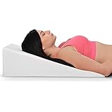 Bed Wedge Pillow With Memory Foam Top â€“ Ideal For Comfortable & Restful Sleeping â€“ Alleviates Neck/Back Pain, Acid Reflux, Snoring, Heartburn, Allergies & More - Versatile â€“ Washable Cover, 7.5 