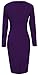 HOMEYEE Women's Voguish Colorblock Wear to Work Pencil Dress B231 (10, Purple)