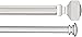 Amazon Basics 1-inch Double Curtain Rod for Windows with Square Finials, Adjustable, 72