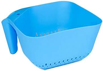 Bagonia Vegetables And Rice Washing Bowl | Best Rice Washer Strainer And Plastic mixing bowl | Vegetable Drainer Food Prep Bowl And Fruit Washer | Rice Wash & Berry & Quinoa Washing Bowl (Medium, Multi Color)
