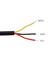 DS18B20 sensores de temperatura impermeables, termistor para control de temperatura, longitud 1 m, 5 unidades