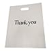 Thank You Merchandise Bags 12x15 White, Die Cut Handles, Glossy, 2.36 Mil Extra Thick LDPE | Strong, Durable, and Tear Resistant Bags | Recyclable, Water-Proof Poly Bag