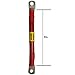 Exell Battery 2/0 Interconnecting Copper Cable, 8-inch Length with 3/8-inch Lugs, Red
