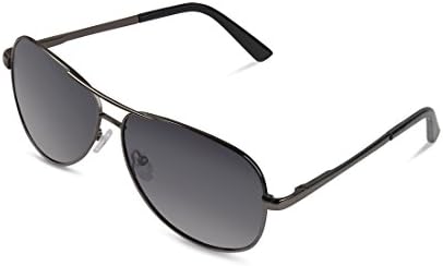 PoosDenton Mens Sunglasses Fashion Polarized UV Protection Black Metal Frames Travel Sun Glasses