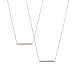 chelseachicNYC Handmade Brush Metal Geometric Sideway Bar Necklace