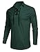 COOFANDY Mens Scottish Jacobite Ghillie Kilt Shirts Medieval Renaissance Pirate Costume Long Sleeve Lace Up Henley Shirt