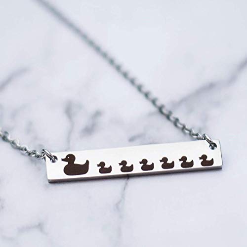 Mama Duck and Ducklings Necklace